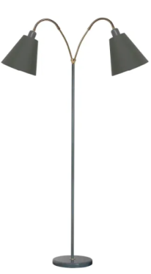 Haga golvlampa dubbel tältgrå (exkl skärmar)