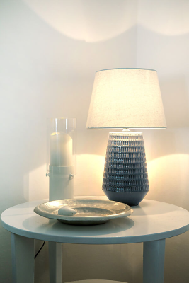 Mona bordlampa blå/vit#3