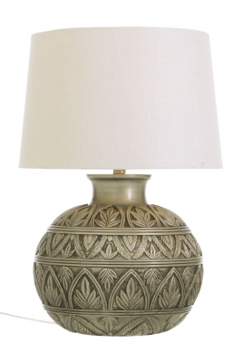 Romeo bordlampa silver/vit