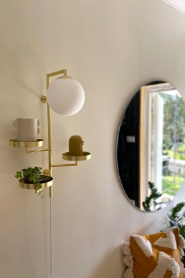 Astoria vägglampa borstad mässing#2