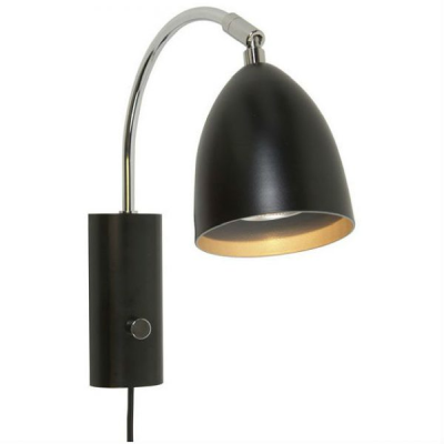Nobel vägglampa svart