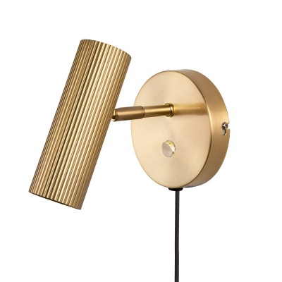 Hubble vägglampa borstad mässing