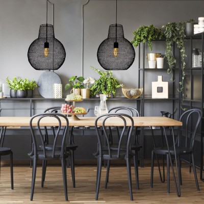 Trassel taklampa rund svart#2