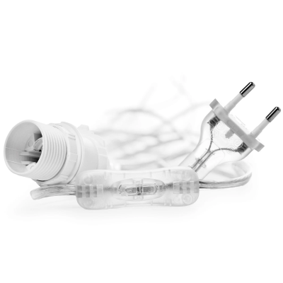 Kabel med strömbrytare 5 m transparent E14 - Watt & Veke