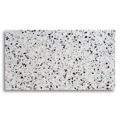 Air soffbord 110x60 cm marmor Terrazzo Cosmos/svart metall#2