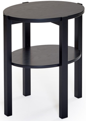 Solo fåtöljbord 50 svartbetsad ek