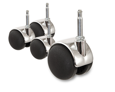Möbelhjul svart/crome (4-pack)#2