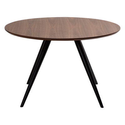 Eclipse matbord runt D120 valnötsfaner/svarta ben#2