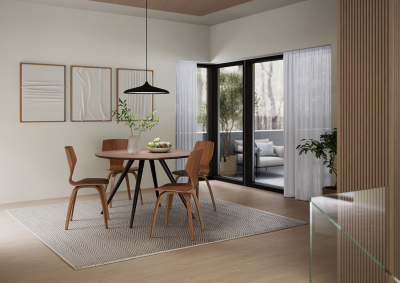 Eclipse matbord runt D120 valnötsfaner/svarta ben#5