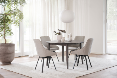 Filippa matbord runt 120 cm mörkbrun ek#2