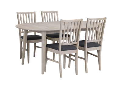 Filippa matbord ovalt 170/210 vitpigmenterad ek#5