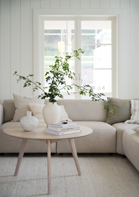 Yumi soffbord runt 90 vitpigmenterad ek#2