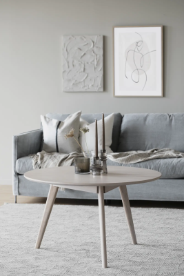 Yumi soffbord runt 90 vitpigmenterad ek#6