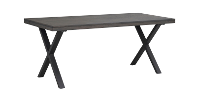 Brooklyn matbord 170x95 mörkbrun ek/X-ben svart metall#5
