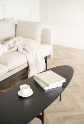 Colton soffbord ovalt 180x50 cm svart ask/svart metall#2