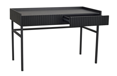 Halifax skrivbord 120 svart ek/svart metall#8