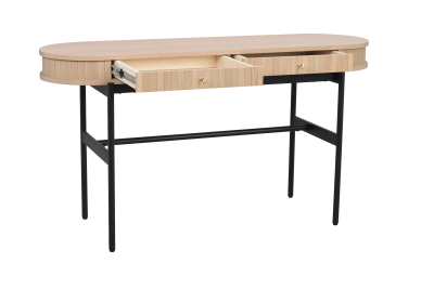 Haddington avlastningsbord 142 vitpigmenterad ek/svart#7