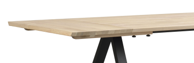 Carradale matbord 220 vitpigmenterad ek/V-ben svart metall#8