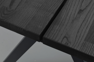 Carradale matbord 220 svart ek/V-ben svart metall#3
