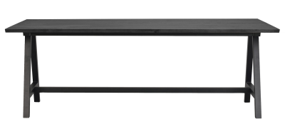 Carradale matbord 220 svart ek/A-ben svart metall