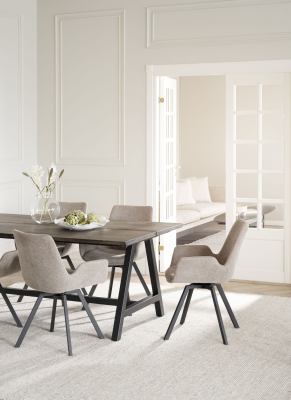 Carradale matbord 220 brun ek/A-ben svart metall#4