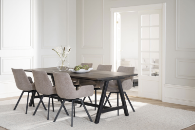 Carradale matbord 220 brun ek/A-ben svart metall#5