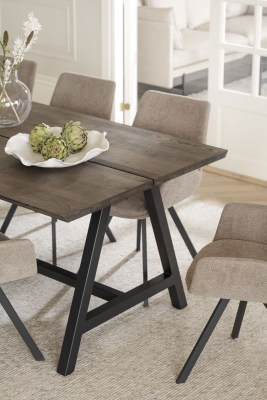 Carradale matbord 220 brun ek/A-ben svart metall#6