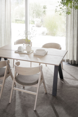 Carradale matbord 170 vitpigmenterad ek/V-ben svart metall#2