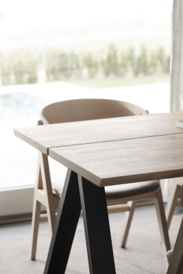 Carradale matbord 170 vitpigmenterad ek/V-ben svart metall#3