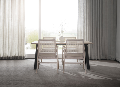 Carradale matbord 170 vitpigmenterad ek/V-ben svart metall#4