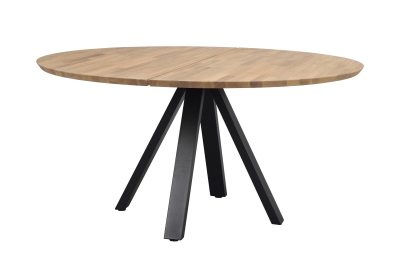 Carradale matbord Ø150 ek/V-ben svart metall