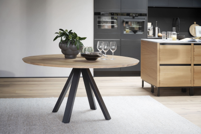 Carradale matbord Ø150 ek/V-ben svart metall#8