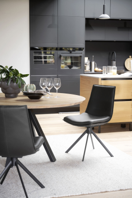 Carradale matbord Ø150 ek/V-ben svart metall#9