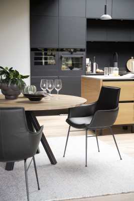 Carradale matbord Ø150 ek/V-ben svart metall#10