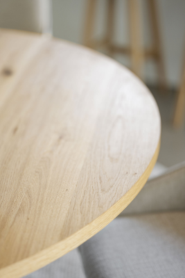 Maddock matbord Ø135 cm ek/svart metall#4