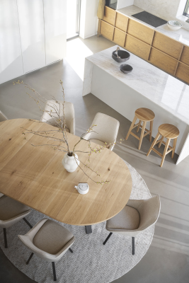 Maddock matbord Ø135 cm ek/svart metall#7