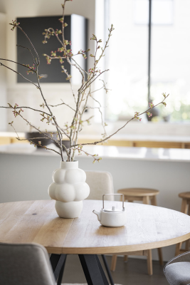 Maddock matbord Ø135 cm ek/svart metall#8