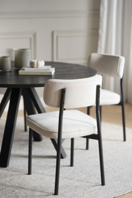 Carradale matbord Ø130 svart ek/V-ben svart metall#4