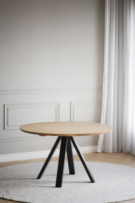 Carradale matbord Ø130 ek/V-ben svart metall#2