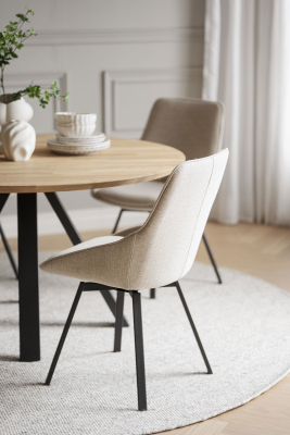 Carradale matbord Ø130 ek/V-ben svart metall#3