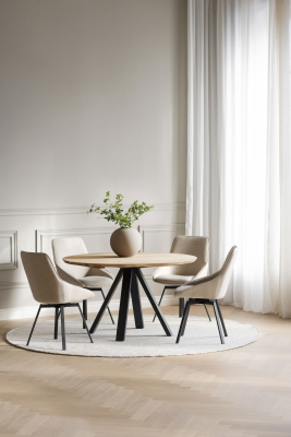 Carradale matbord Ø130 ek/V-ben svart metall#4