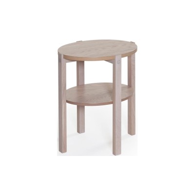 Solo fåtöljbord 50 vitpigmenterad ek#1