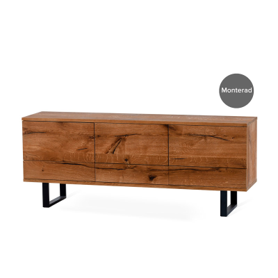 Narvik sideboard oljad vildek, svart metallunderrede
