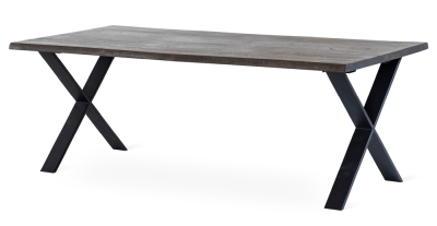 Exxet matbord 210x95 cm smoked vildek/svarta X-ben