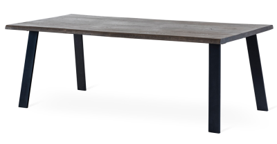 Exxet matbord 210x95 cm smoked vildek/svarta utställda ben