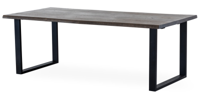 Exxet matbord 210x95 cm smoked vildek/svarta U-ben