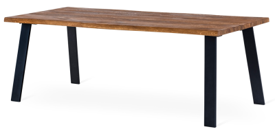 Exxet matbord 210x95 cm oljad vildek/svarta utställda ben