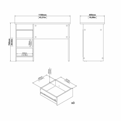 Function Plus skrivbord 70492 vit#5