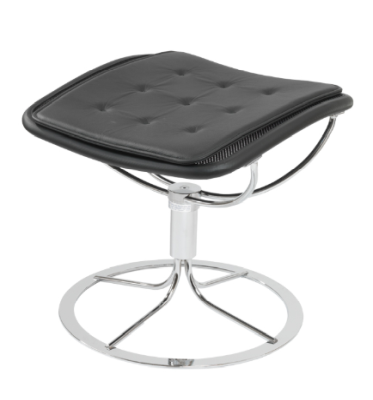 Jetson 66 fotpall läder Elmosoft 01061 birch/väv linne natur, krom