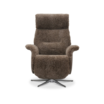 Lissabon fåtölj flip-up motorrecliner fårskinn sahara#2